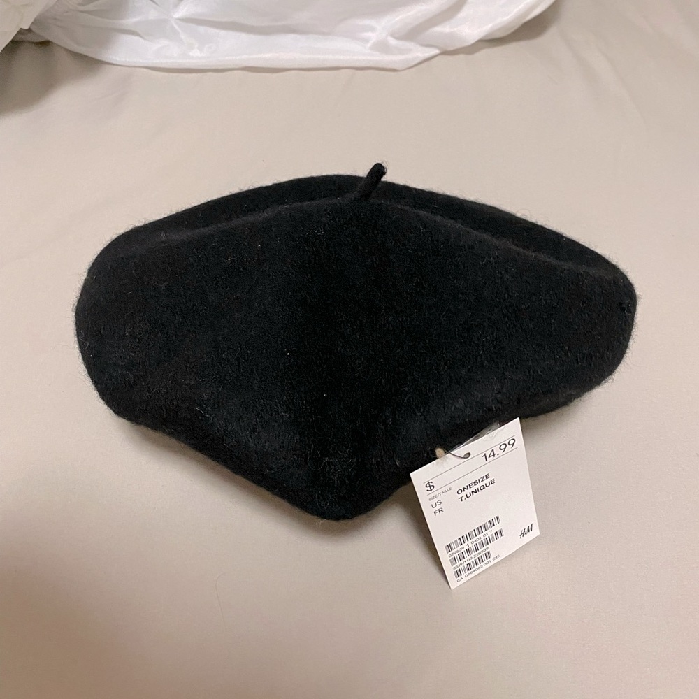 FREE WITH PURCHASE - Black “Wool” Beret